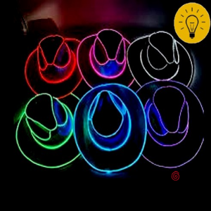 SOMBRERO GUAPO FLUO CON LUZ CABLE LED x 1